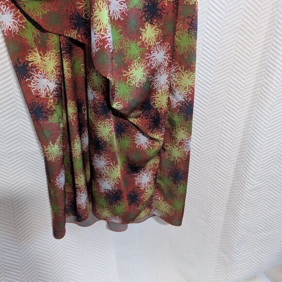 Costello Tagliapietra Designer Wrap Dress Draped Satin Exposed Zipper Size 10 - Picture 9 of 14